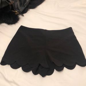 Scalloped edge shorts